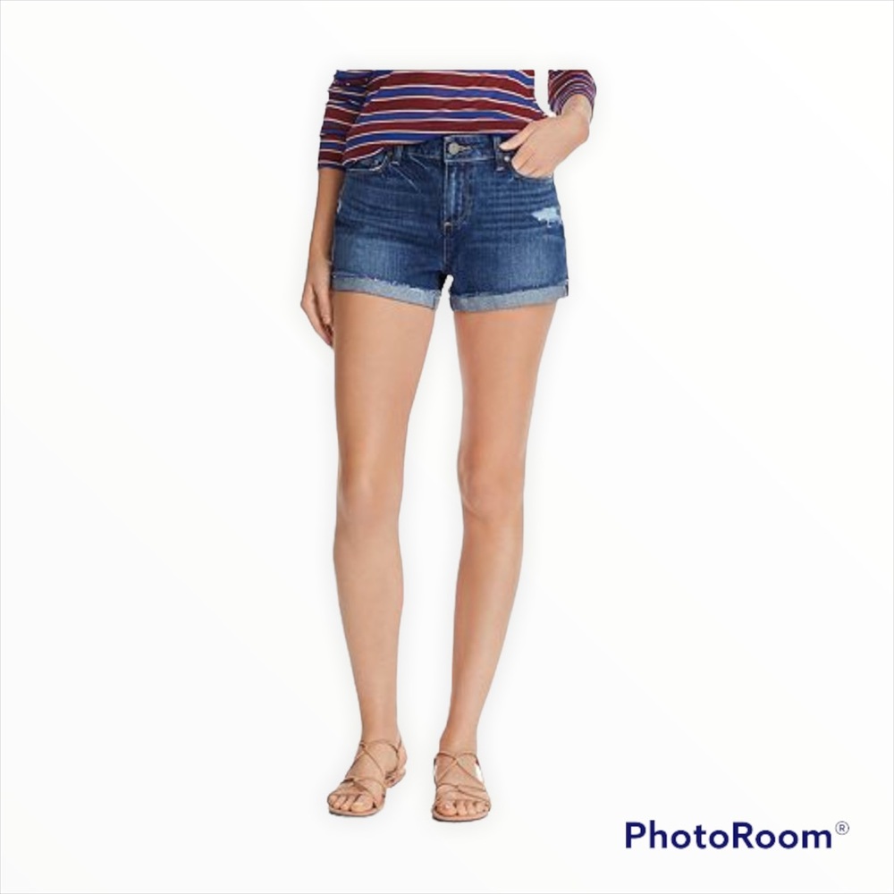 PAIGE Jimmy Jimmy Short EUC Sz 25 Destructed Boyfriend